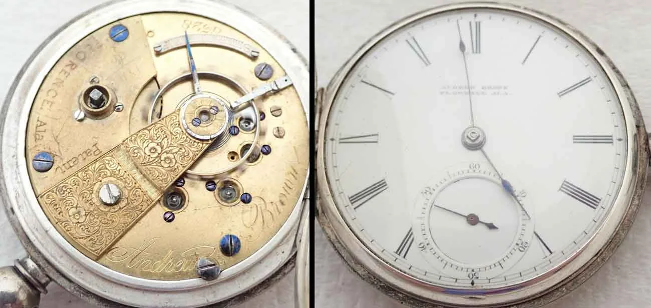 Watch made by Andrew Brown in Florence, Alabama