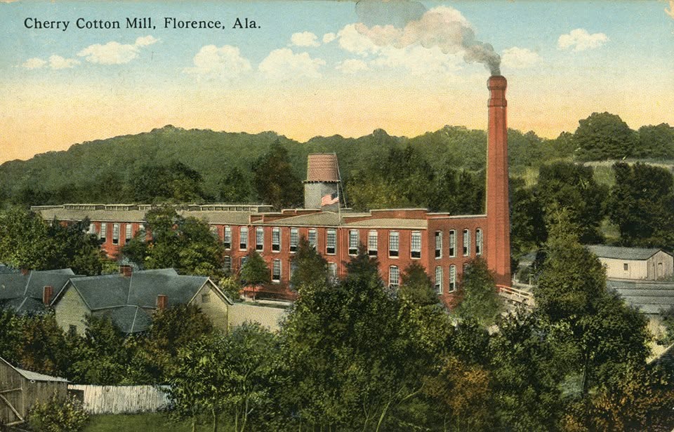 Vintage postcard - Cherry Cotton Mill, Florence, Ala.