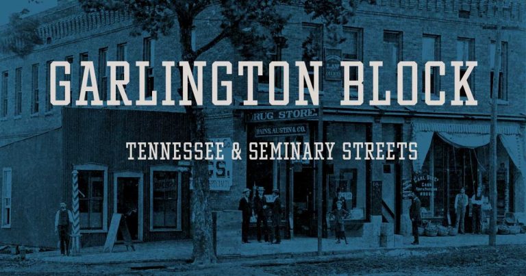 Garlington Block: at the corner of Tennessee and Seminary streets in Florence, AL