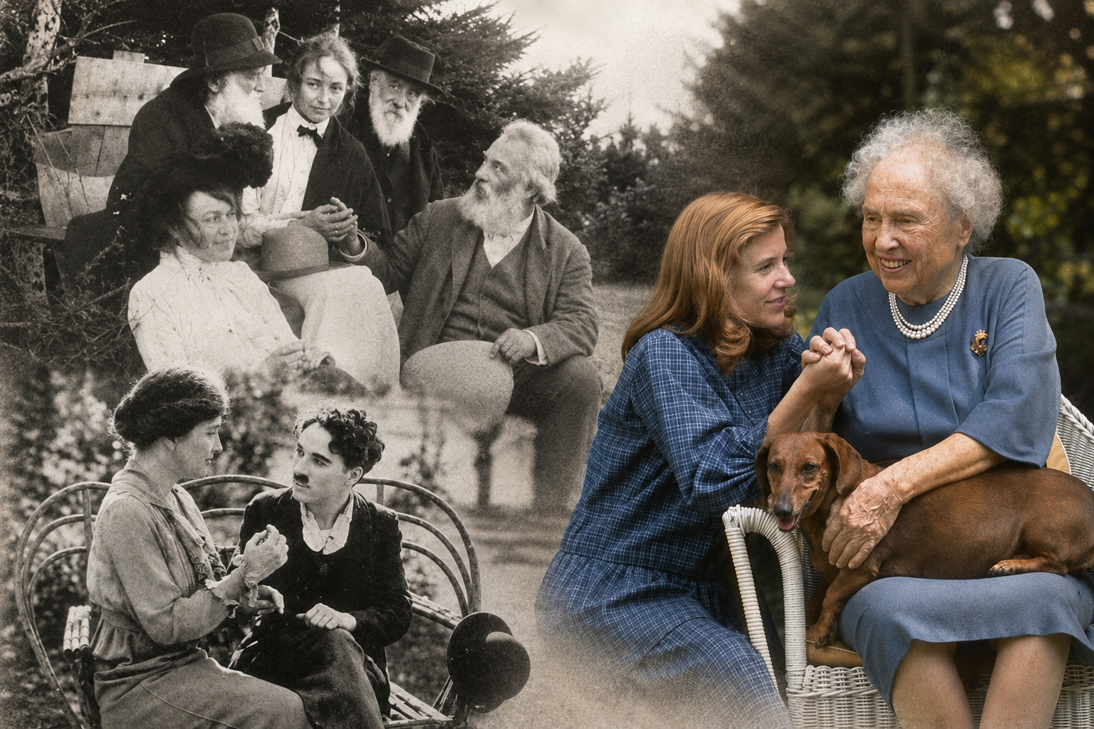 Helen Keller with famous people