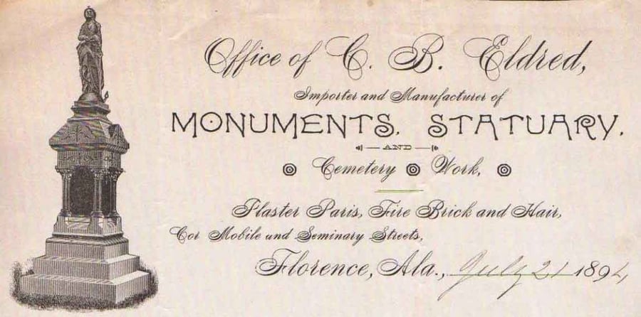 1894 letterhead for CB Eldred