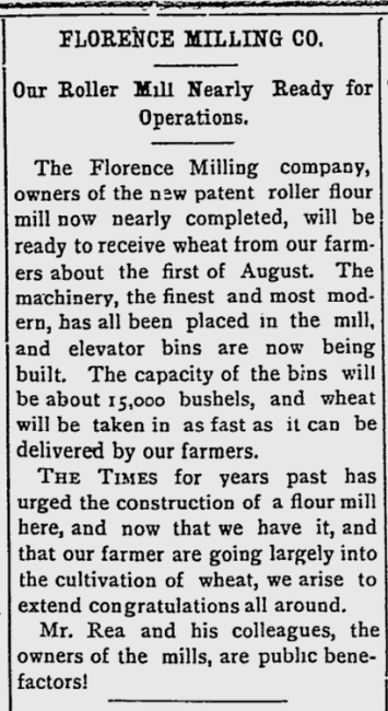 Florence Milling company advert