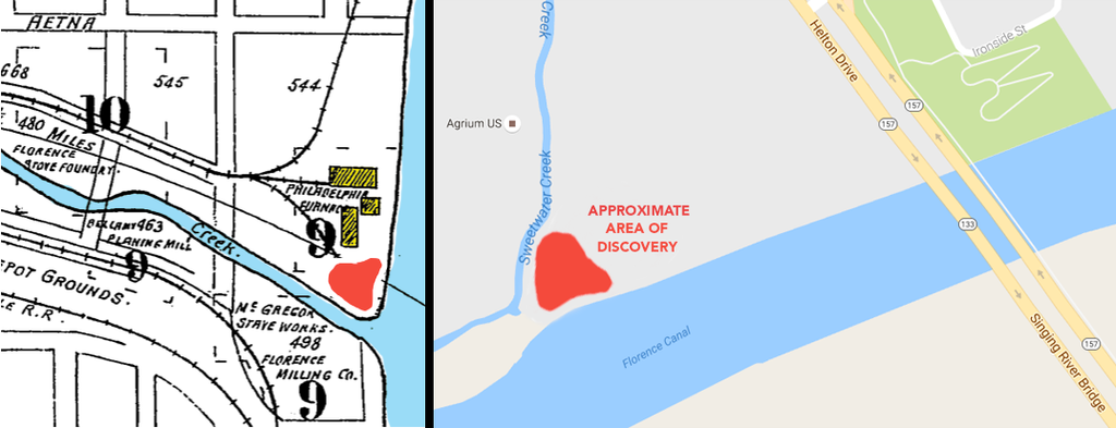 Indian Mound discovery location