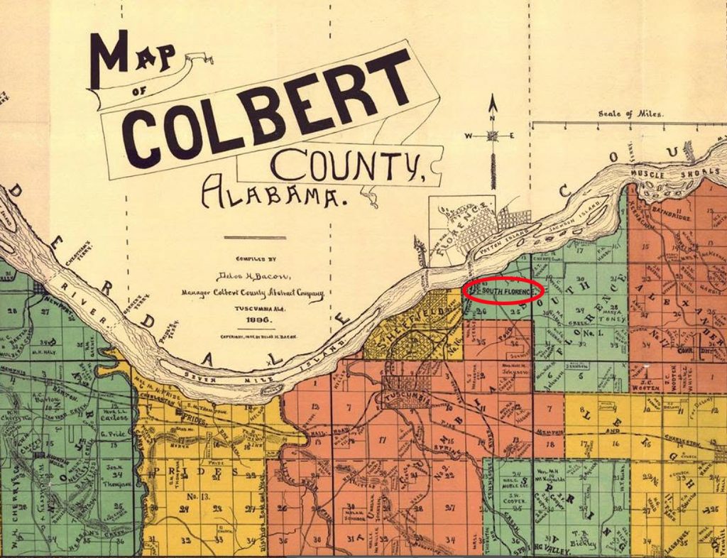 1896 Map of Colbert County