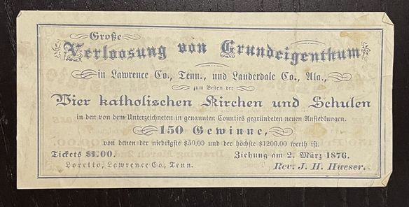 Back of the land lottery ticket